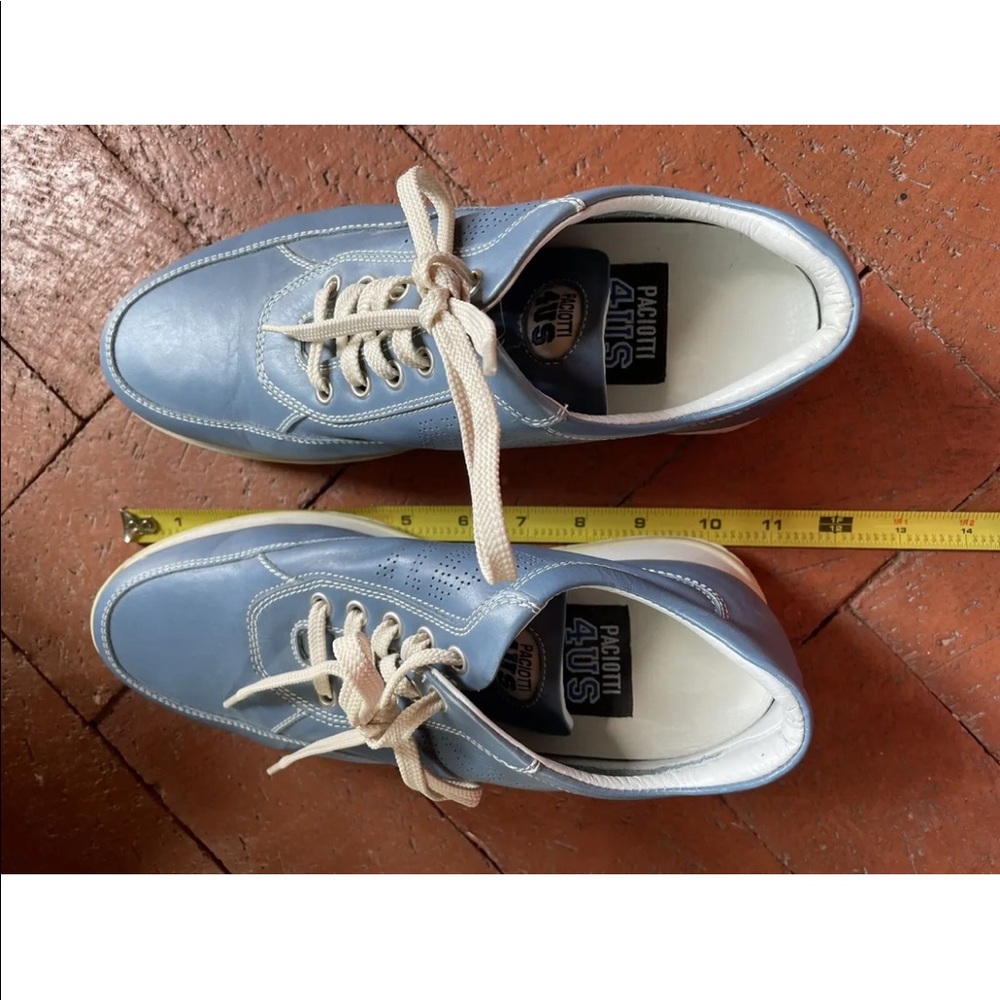 Cesare Paciotti 4US Blue Leather Sneakers Unisex Shoes Size EU38 SEE description